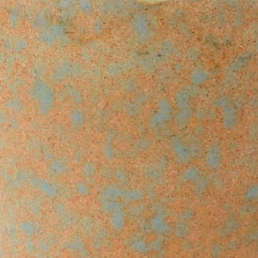 Burley Winter Pottery green over orange glaze