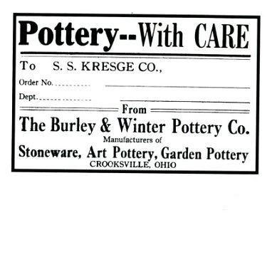 Burley Winter Sticker Pottery